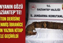 Paha biçilemiyor! Gaziantep’te piton derisine işlenmiş İbranice altın yazma kitap ele geçirildi