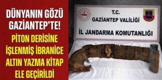 Paha biçilemiyor! Gaziantep’te piton derisine işlenmiş İbranice altın yazma kitap ele geçirildi