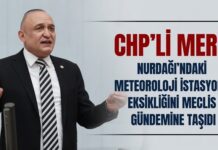 CHP Gaziantep Milletvekili Meriç’ten Nurdağı için meteoroloji istasyonu talebi