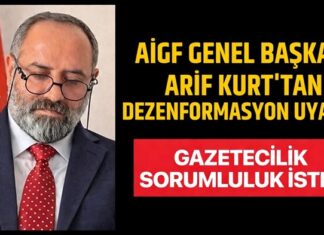AİGF Başkanı Kurt’tan kritik uyarı: “Dezenformasyon can alır!”