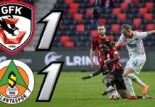 Gaziantep FK ile Alanyaspor yenişemedi: 1-1
