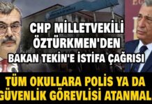 CHP Gaziantep Milletvekili Öztürkmen’den Bakan Tekin’e istifa çağrısı