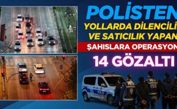 Gaziantep’te yol üzerinde dilencilik ve satıcılık yapan 14 şüpheli yakalandı
