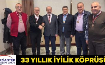 Gaziantep Yardım Vakfı 33 yaşında