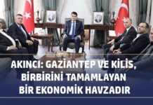 Gaziantep Ticaret Borsası heyeti, Kilis Valisi Kalaylı’yı ziyaret etti