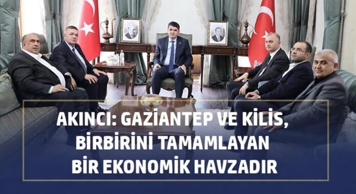 Gaziantep Ticaret Borsası heyeti, Kilis Valisi Kalaylı'yı ziyaret etti