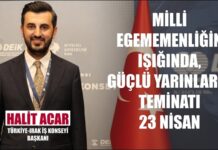 Türkiye-Irak İş Konseyi Başkanı Acar’dan 23 Nisan mesajı