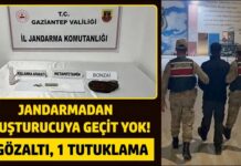 Gaziantep’te uyuşturucu operasyonunda 1 zehir taciri tutuklandı