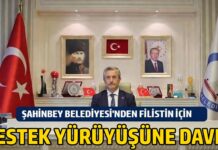 Gaziantepliler Filistin’e destek için yürüyecek