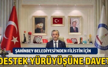 Gaziantepliler Filistin’e destek için yürüyecek