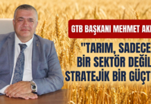 GTB Başkanı Akıncı: “Tarım, sadece bir sektör değil, stratejik bir güçtür”