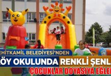 Şehitkamil’de köy okulunda renkli şenlik