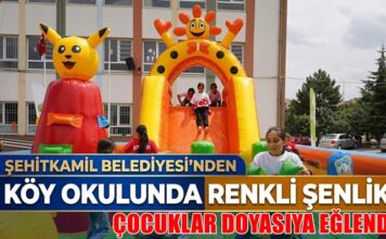 Şehitkamil’de köy okulunda renkli şenlik