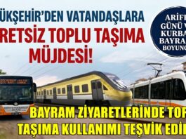 Arife Günü ve Kurban Bayramı’nda Gaziantep’te toplu taşıma bedava!