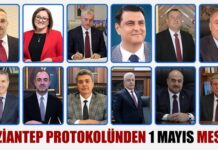 Gaziantep protokolünden 1 Mayıs kutlama mesajları