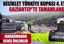 Gaziantep’te düzenlenen Bisiklet Türkiye Kupası yarışlarında geniş güvenlik önlemleri alındı