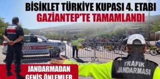 Gaziantep’te düzenlenen Bisiklet Türkiye Kupası yarışlarında geniş güvenlik önlemleri alındı