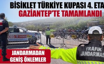Gaziantep’te düzenlenen Bisiklet Türkiye Kupası yarışlarında geniş güvenlik önlemleri alındı