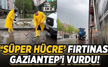 “Süper Hücre” Gaziantep’i vurdu: Metrekareye kısa sürede 60 kilogram yağış düştü!