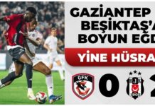 Gaziantep FK, Beşiktaş’a boyun eğdi: 0-2