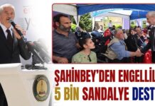 Gaziantep’te Şahinbey Belediyesi’nden engellilere 5 bin tekerlekli sandalye