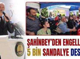 Gaziantep’te Şahinbey Belediyesi’nden engellilere 5 bin tekerlekli sandalye