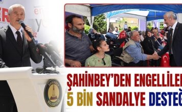 Gaziantep’te Şahinbey Belediyesi’nden engellilere 5 bin tekerlekli sandalye