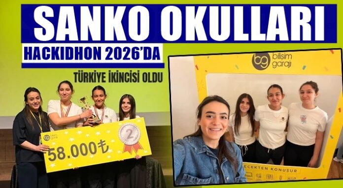 SANKO Okulları öğrencileri, HACKIDHON 2026'da Türkiye ikincisi oldu