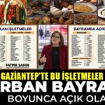 Büyükşehir açıkladı: Gaziantep’te bu işletmeler bayramda açık olacak