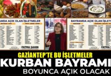 Büyükşehir açıkladı: Gaziantep’te bu işletmeler bayramda açık olacak