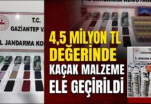Piyasa değeri 4,5 milyon lira! Gaziantep’te büyük kaçakçılık operasyonu