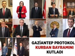 Gaziantep protokolünden Kurban Bayramı mesajları