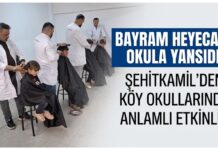 Gaziantep’te köy okullarında öğrenciler bayram traşı sevinci yaşadı