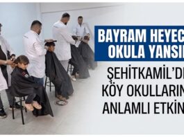 Gaziantep’te köy okullarında öğrenciler bayram traşı sevinci yaşadı