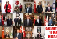 Gaziantep kent protokolünden coşku dolu 19 Mayıs mesajları
