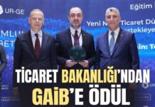 Ticaret Bakanlığı’ndan GAİB’e ödül