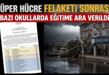 Gaziantep’te “Süper Hücre” fırtınasında hasar gören bazı okullarda eğitime ara verildi