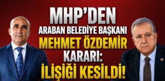 MHP’de şok gelişme: Gaziantep Araban Belediye Başkanı Özdemir, MHP’li belediye başkanları listesinden çıkarıldı