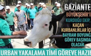 Gaziantep’te kurbanlıklar için drone destekli özel tim göreve hazır