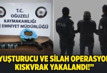 Gaziantep’te uyuşturucu ve silah operasyonu: 1 gözaltı