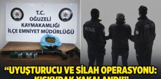 Gaziantep’te uyuşturucu ve silah operasyonu: 1 gözaltı