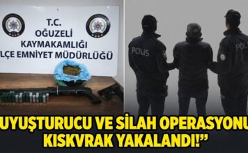 Gaziantep’te uyuşturucu ve silah operasyonu: 1 gözaltı