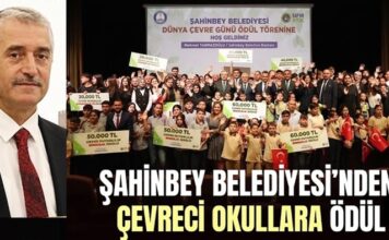 Gaziantep Şahinbey’de çevreci okullara ödül yağmuru