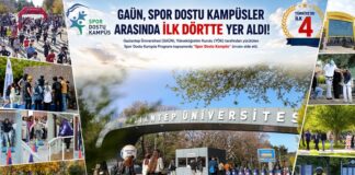 Gaziantep Üniversitesi, spor dostu kampüsler arasında ilk 4’te yer aldı