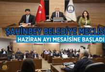 Şahinbey Belediyesi Haziran ayı meclis toplantısı yapıldı
