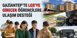 LGS’ye girecek öğrencilere Gaziantep Büyükşehir’den ücretsiz ulaşım desteği