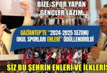 Spor Şehri Gaziantep’te şampiyon öğrenciler ödüllendirildi