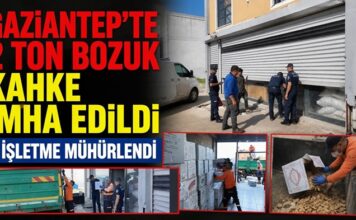 Gaziantep’te 2 ton bozuk kahke imha edildi! Şehitkamil zabıtası o işletmeyi mühürledi