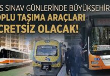 Büyükşehir açıkladı: YKS sınavı günlerinde Gaziantep’te toplu taşıma araçları ücretsiz!