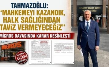 Gaziantep Şahinbey Belediyesi’nden MİGROS’a karşı Türkiye’ye örnek hukuk zaferi